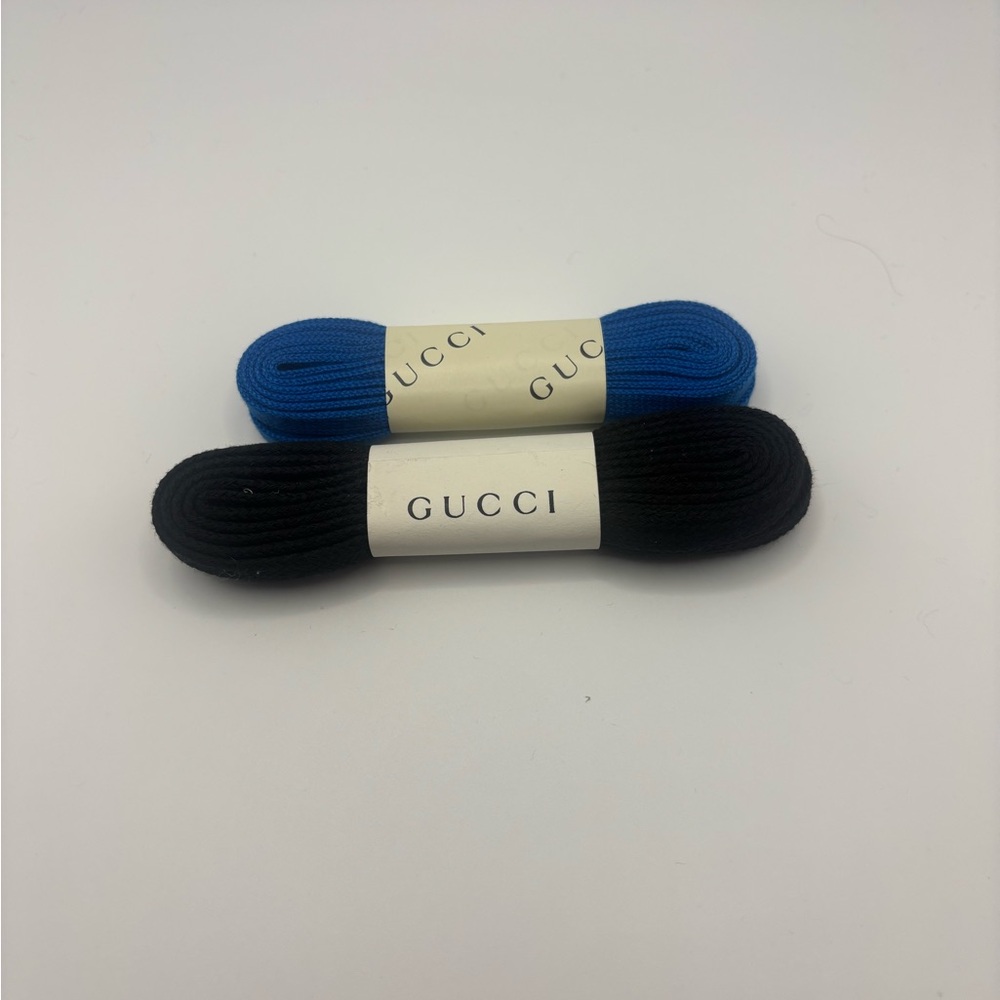 Gucci Black and Blue Shoe Laces